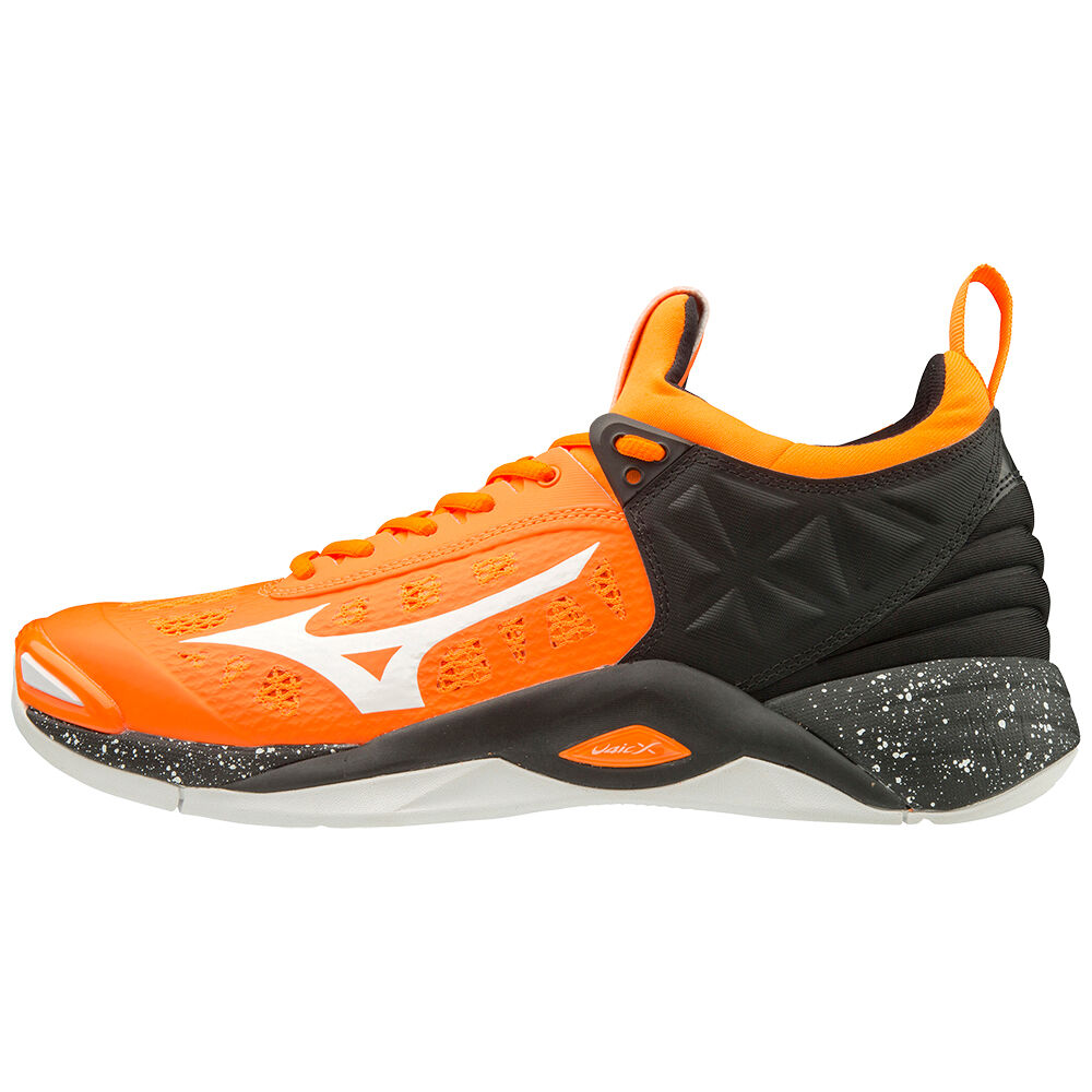 Scarpe Volley Mizuno WAVE MOMENTUM Uomo - Arancioni/Bianche/Nere - 20457-DXRL